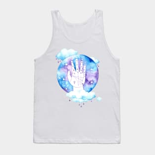 Palmistry Hand Painted in Watercolor Tank Top